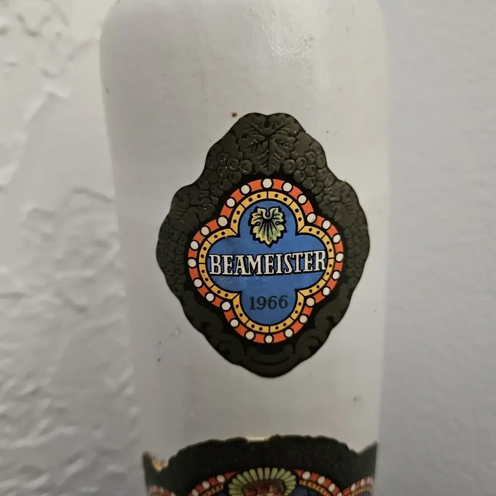 Vtg 1966 Beameister Liebfraumilch Stoneware Wine Bottle Decorative Decanter